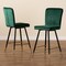 Baxton Studio Preston Modern Luxe and Glam Green Velvet Upholstered and Two-Tone Metal 2-Piece Bar Stool Set Set of 2 190-11785-ZORO - alternate 9